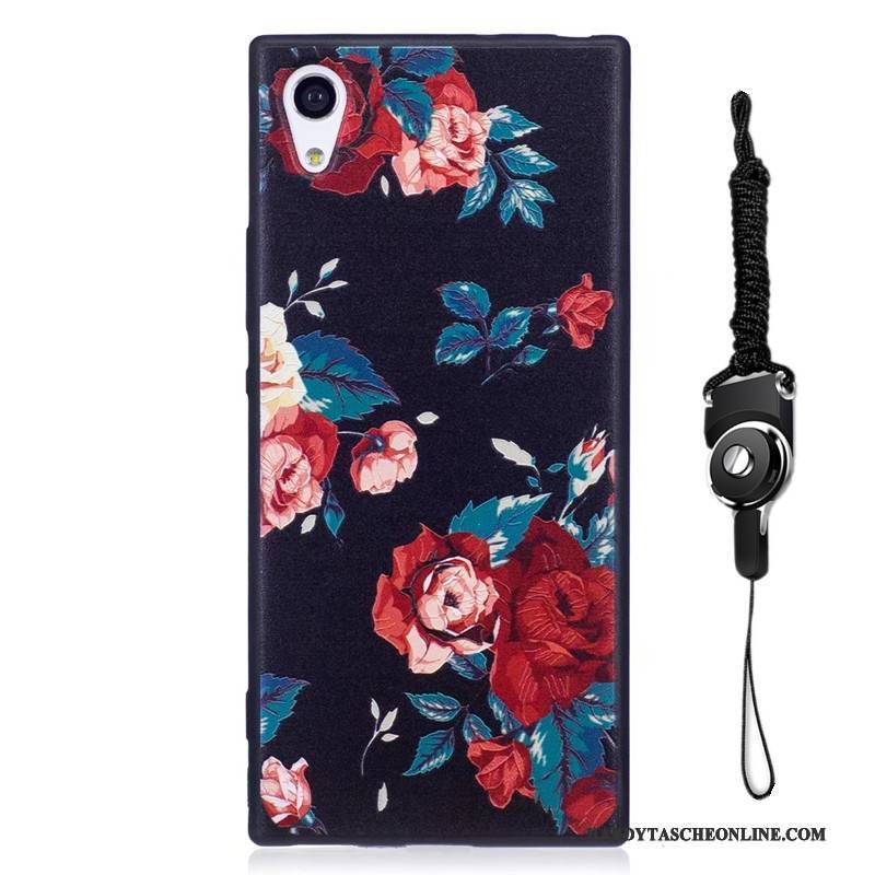 Hülle Sony Xperia Xa1 Gemalt Trend Blau, Case Sony Xperia Xa1 Farbe Neu Nubuck