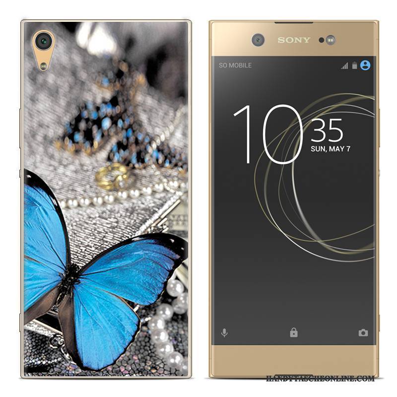 Hülle Sony Xperia Xa1 Plus Gemalt Rot Handyhüllen, Case Sony Xperia Xa1 Plus Silikon