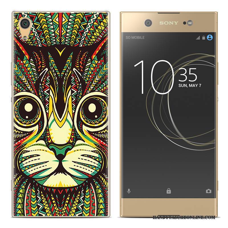 Hülle Sony Xperia Xa1 Plus Gemalt Rot Handyhüllen, Case Sony Xperia Xa1 Plus Silikon