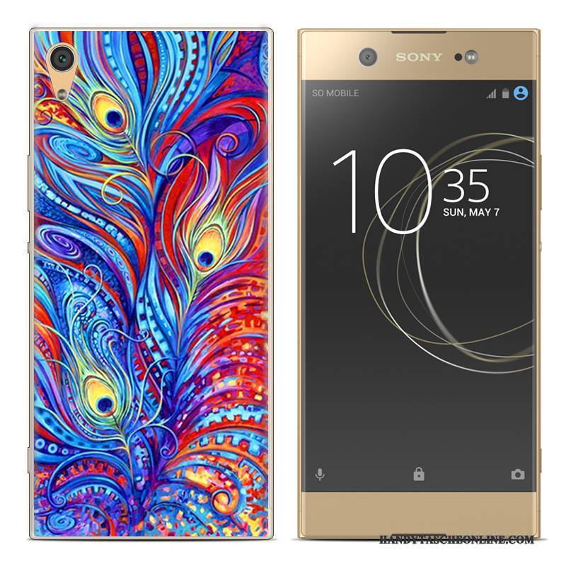 Hülle Sony Xperia Xa1 Plus Gemalt Rot Handyhüllen, Case Sony Xperia Xa1 Plus Silikon