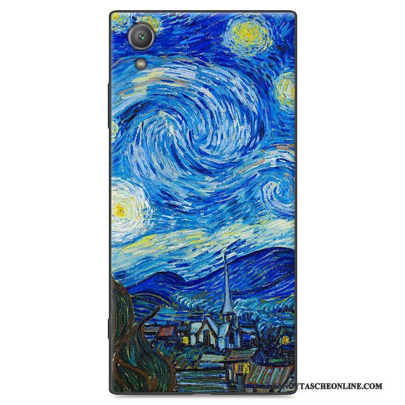 Hülle Sony Xperia Xa1 Plus Karikatur Handyhüllen Hellblau, Case Sony Xperia Xa1 Plus Weiche