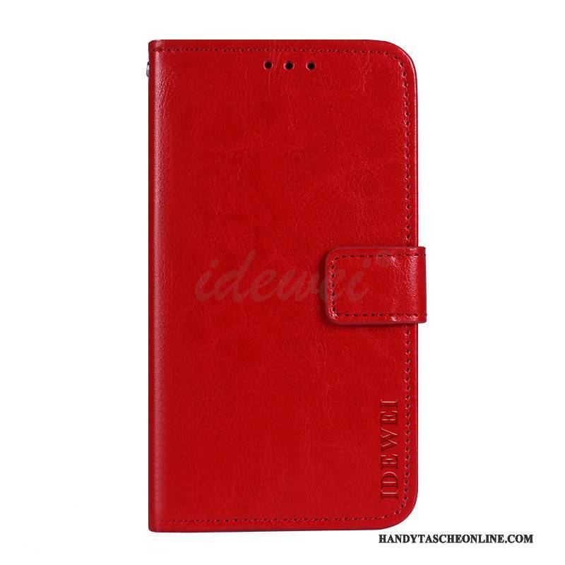 Hülle Sony Xperia Xa1 Plus Lederhülle Rot Handyhüllen, Case Sony Xperia Xa1 Plus Schutz Karte