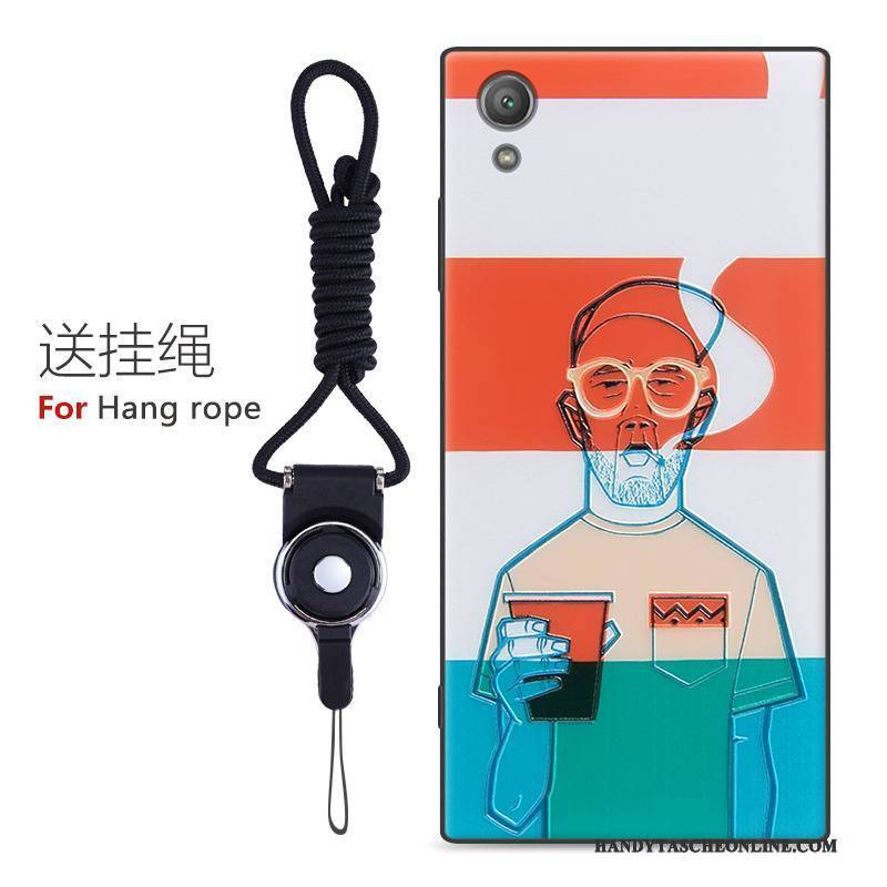 Hülle Sony Xperia Xa1 Plus Schutz Nubuck Orange, Case Sony Xperia Xa1 Plus Karikatur Handyhüllen