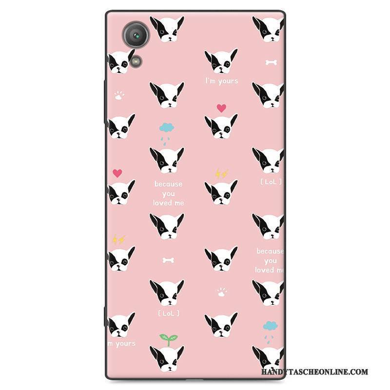 Hülle Sony Xperia Xa1 Plus Silikon Rosa Nubuck, Case Sony Xperia Xa1 Plus Karikatur Trend Handyhüllen