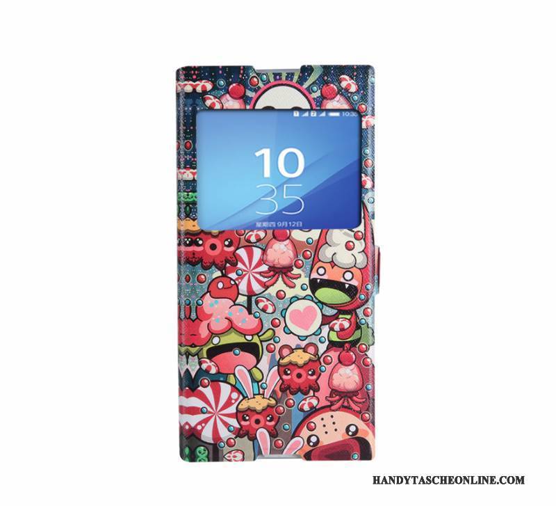 Hülle Sony Xperia Xa1 Ultra Folio Trend Handyhüllen, Case Sony Xperia Xa1 Ultra Weiche Fenster Öffnen Edelsteine