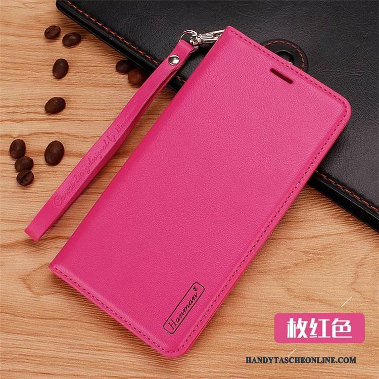 Hülle Sony Xperia Xa1 Ultra Leder Handyhüllen Rosa, Case Sony Xperia Xa1 Ultra Schutz