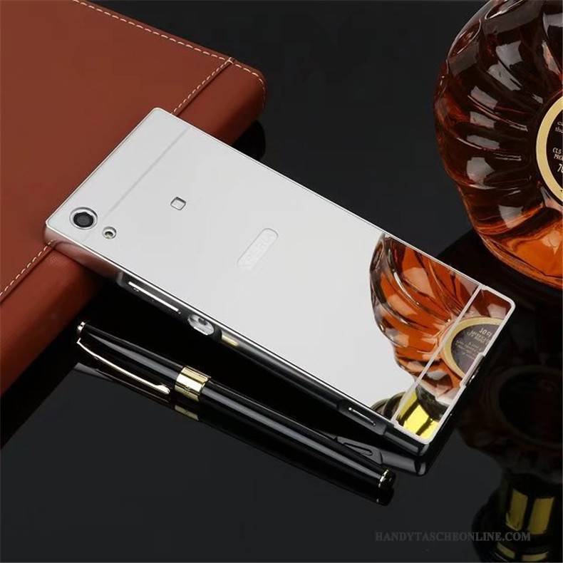 Hülle Sony Xperia Xa1 Ultra Metall Dünne Rosa, Case Sony Xperia Xa1 Ultra Grenze Hintere Abdeckung