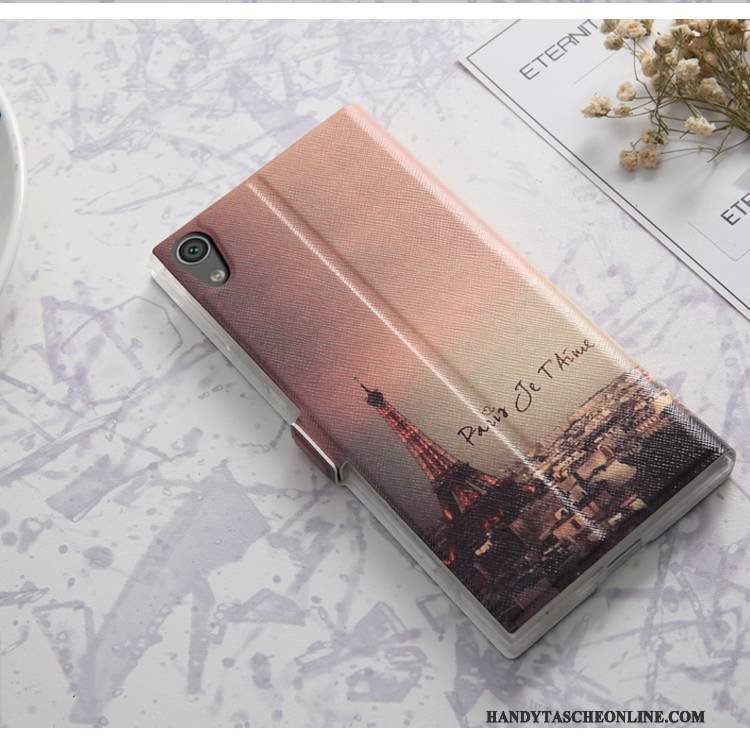 Hülle Sony Xperia Xa1 Ultra Weiche Handyhüllen Rosa, Case Sony Xperia Xa1 Ultra Lederhülle Anti-sturz