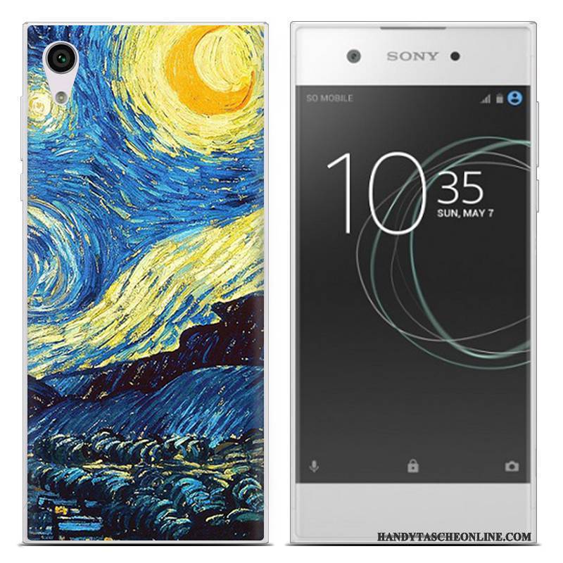 Hülle Sony Xperia Xa1 Ultra Weiche Monat Trend, Case Sony Xperia Xa1 Ultra Blau Schlank