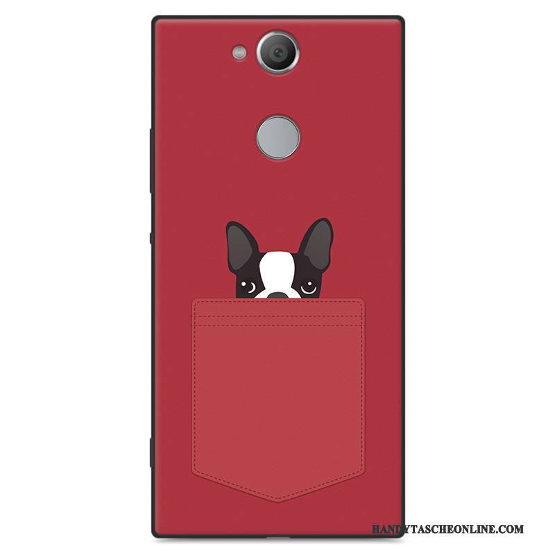 Hülle Sony Xperia Xa2 Karikatur Handyhüllen Anti-sturz, Case Sony Xperia Xa2 Silikon Grün Nubuck