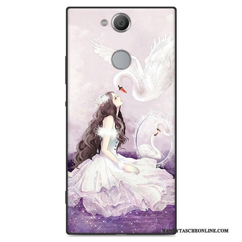 Hülle Sony Xperia Xa2 Karikatur Handyhüllen Anti-sturz, Case Sony Xperia Xa2 Silikon Grün Nubuck