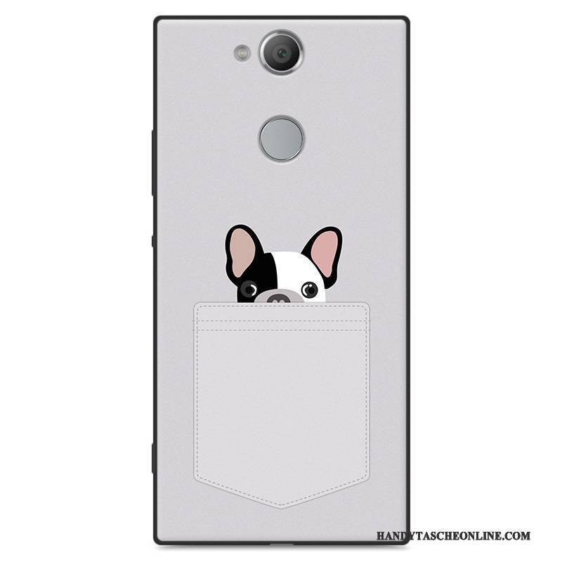 Hülle Sony Xperia Xa2 Karikatur Handyhüllen Anti-sturz, Case Sony Xperia Xa2 Silikon Grün Nubuck