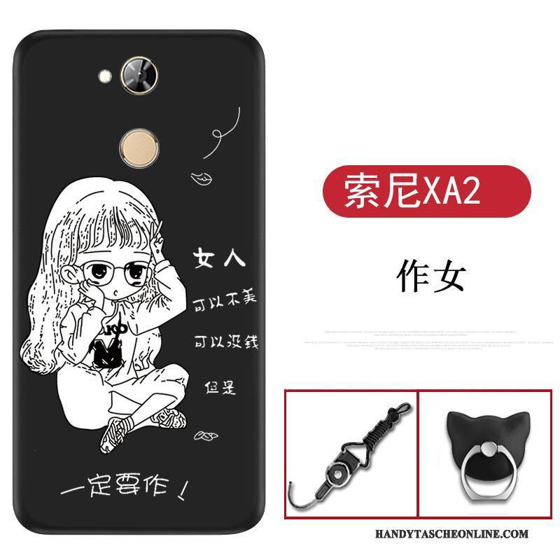 Hülle Sony Xperia Xa2 Silikon Handyhüllen Rot, Case Sony Xperia Xa2 Karikatur