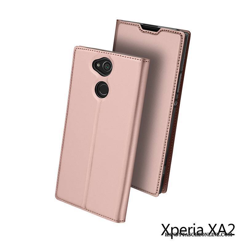 Hülle Sony Xperia Xa2 Taschen Gold Trend, Case Sony Xperia Xa2 Schutz Karte Anti-sturz