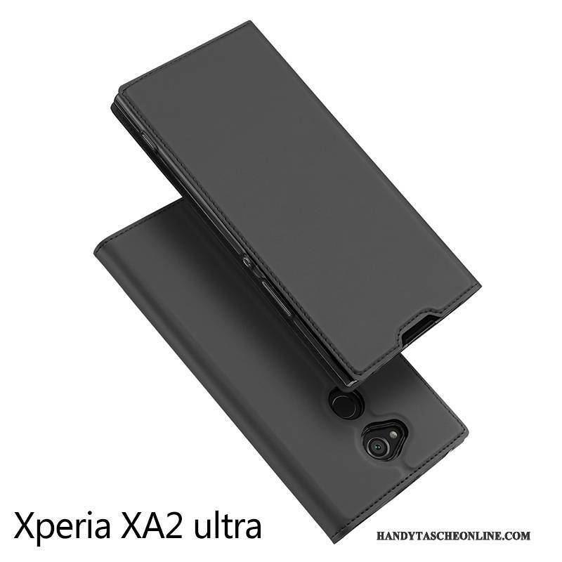 Hülle Sony Xperia Xa2 Ultra Taschen Trend Anti-sturz, Case Sony Xperia Xa2 Ultra Lederhülle Gold Handyhüllen