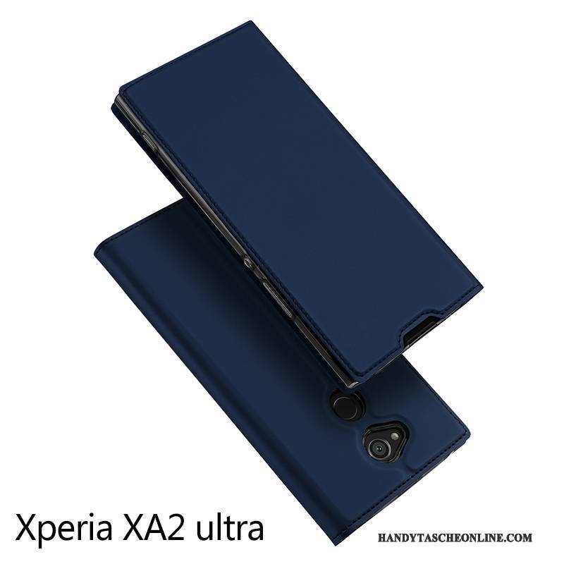 Hülle Sony Xperia Xa2 Ultra Taschen Trend Anti-sturz, Case Sony Xperia Xa2 Ultra Lederhülle Gold Handyhüllen