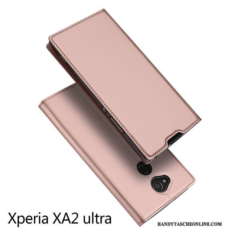 Hülle Sony Xperia Xa2 Ultra Taschen Trend Anti-sturz, Case Sony Xperia Xa2 Ultra Lederhülle Gold Handyhüllen