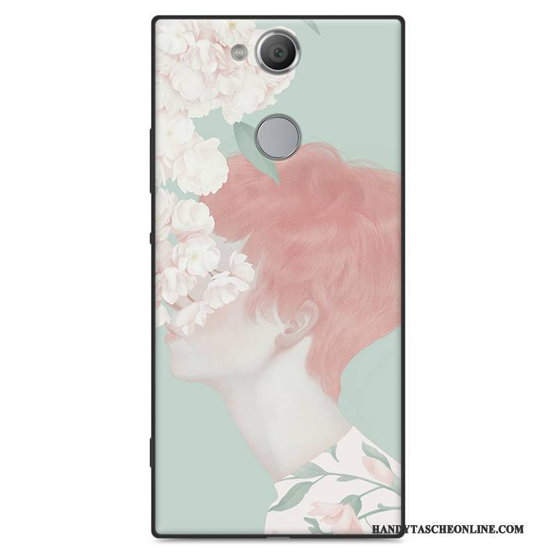 Hülle Sony Xperia Xa2 Weiche Kunst Handyhüllen, Case Sony Xperia Xa2 Taschen Hellblau Nubuck