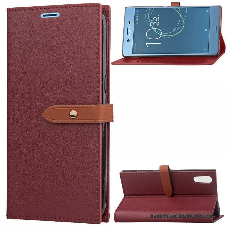 Hülle Sony Xperia Xz Folio Handyhüllen Schwarz, Case Sony Xperia Xz Taschen Business