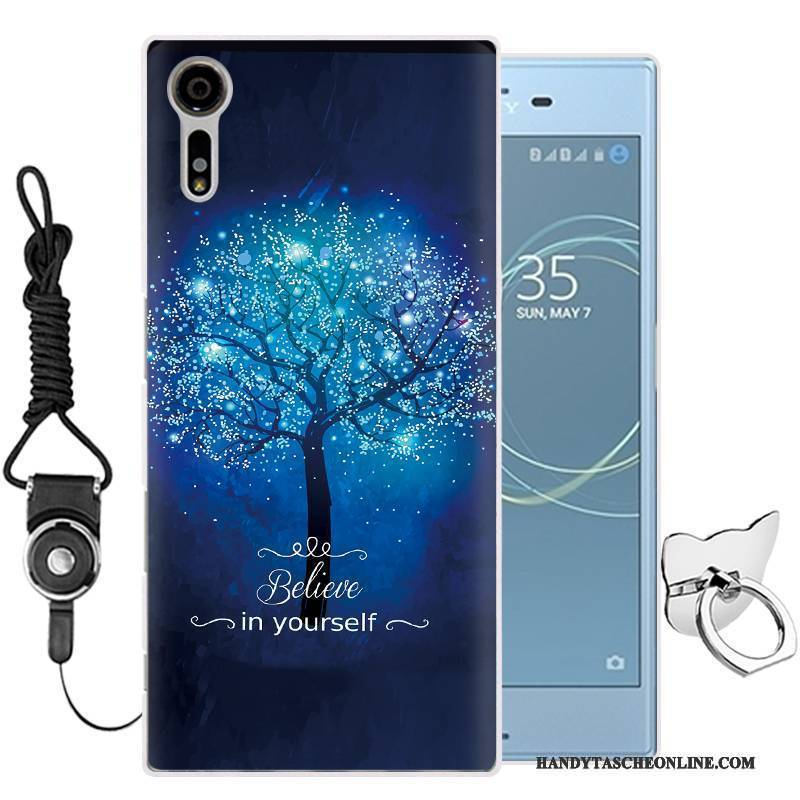 Hülle Sony Xperia Xz Karikatur Handyhüllen Grün, Case Sony Xperia Xz Weiche