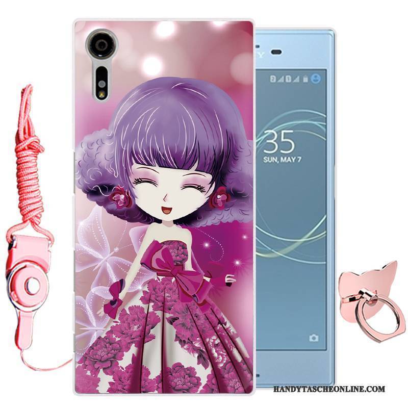 Hülle Sony Xperia Xz Karikatur Handyhüllen Grün, Case Sony Xperia Xz Weiche