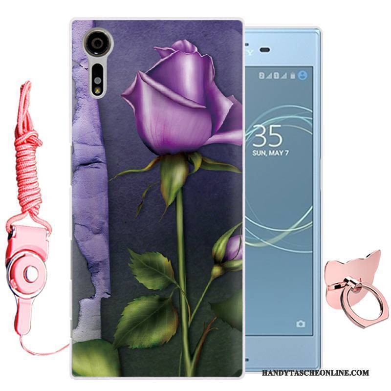 Hülle Sony Xperia Xz Karikatur Handyhüllen Grün, Case Sony Xperia Xz Weiche