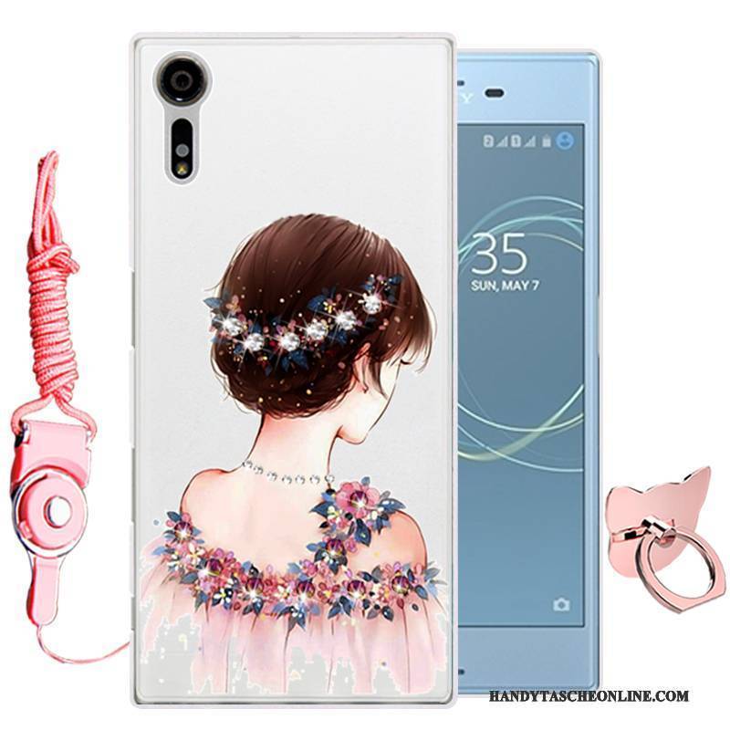 Hülle Sony Xperia Xz Karikatur Handyhüllen Grün, Case Sony Xperia Xz Weiche