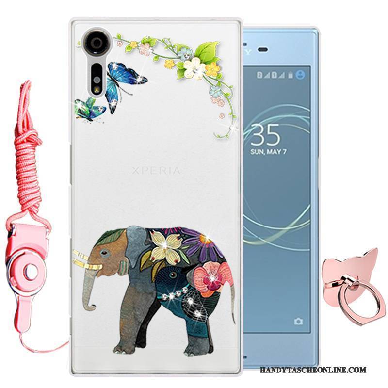 Hülle Sony Xperia Xz Karikatur Handyhüllen Grün, Case Sony Xperia Xz Weiche