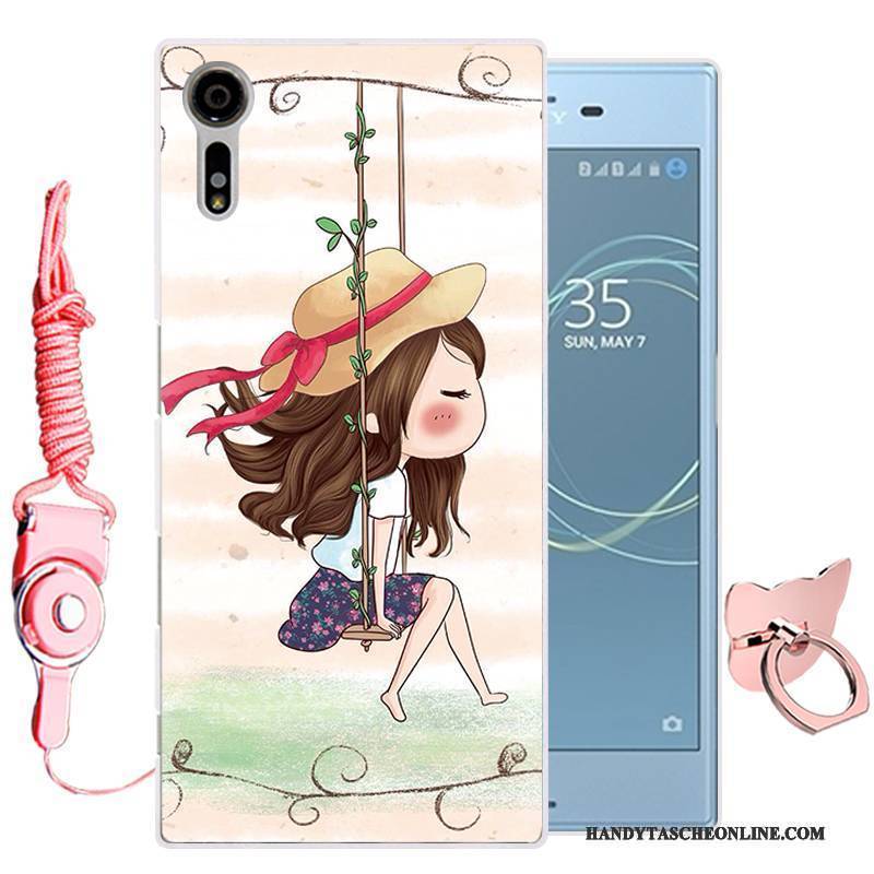 Hülle Sony Xperia Xz Karikatur Handyhüllen Grün, Case Sony Xperia Xz Weiche