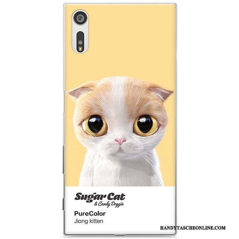 Hülle Sony Xperia Xz Karikatur Katzen Grün, Case Sony Xperia Xz Schutz Schwer Handyhüllen