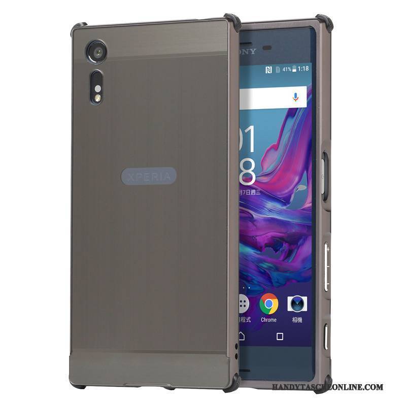 Hülle Sony Xperia Xz Metall Grenze Handyhüllen, Case Sony Xperia Xz Schutz Rosa Trend