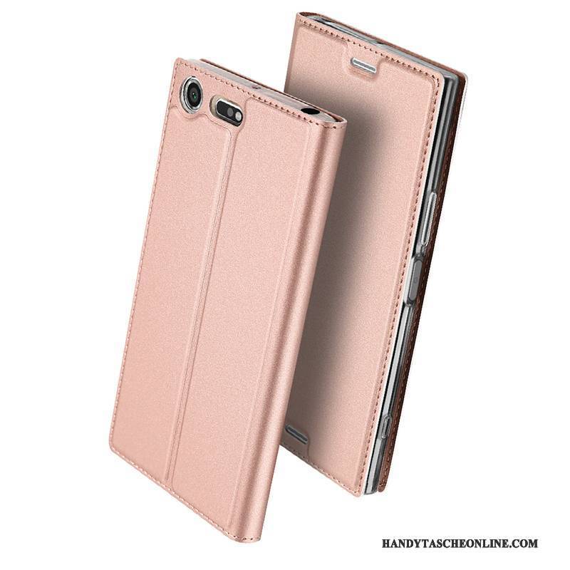 Hülle Sony Xperia Xz Premium Folio Rosa Business, Case Sony Xperia Xz Premium Lederhülle Leicht