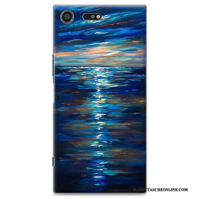 Hülle Sony Xperia Xz Premium Gemalt Licht Handyhüllen, Case Sony Xperia Xz Premium Schutz Kunst Rosa