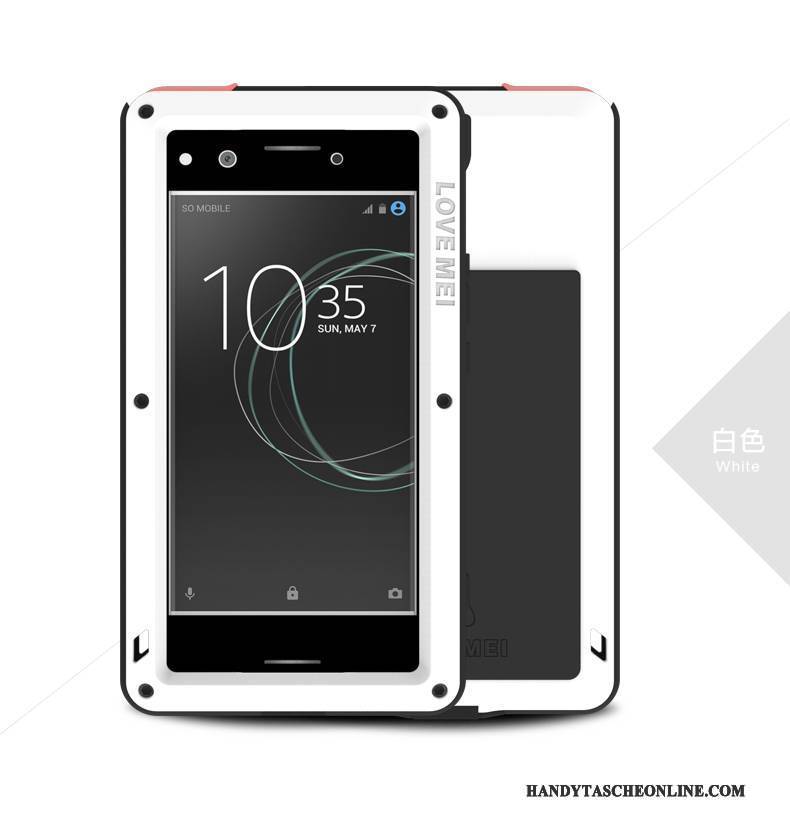 Hülle Sony Xperia Xz Premium Metall Gelb Anti-sturz, Case Sony Xperia Xz Premium Silikon Handyhüllen Drei Verteidigungen