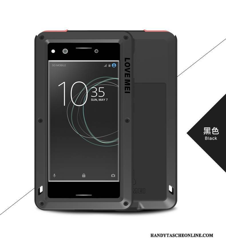 Hülle Sony Xperia Xz Premium Metall Gelb Anti-sturz, Case Sony Xperia Xz Premium Silikon Handyhüllen Drei Verteidigungen