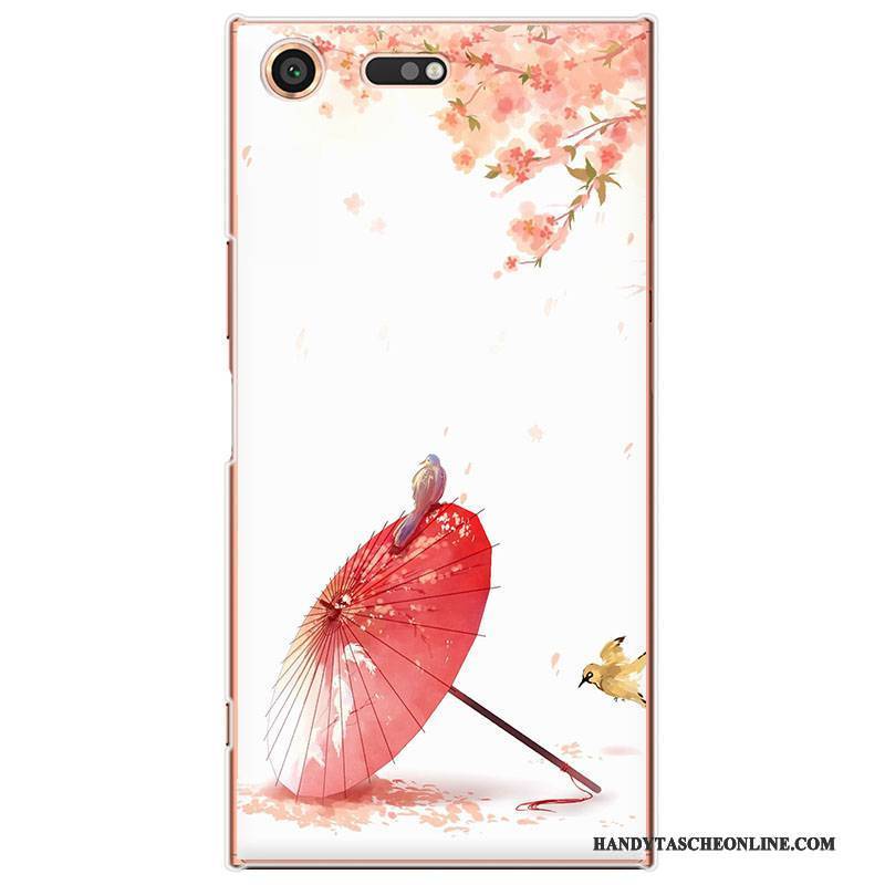 Hülle Sony Xperia Xz Premium Schutz Rot Chinesische Art, Case Sony Xperia Xz Premium Schwer Handyhüllen