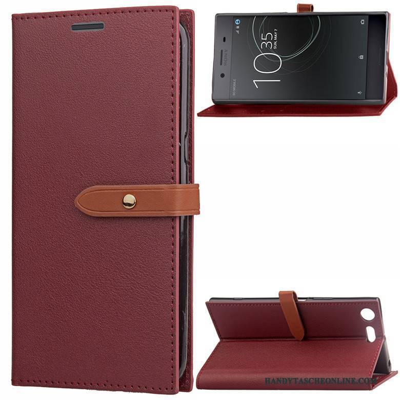 Hülle Sony Xperia Xz Premium Silikon Business Schwarz, Case Sony Xperia Xz Premium Folio Handyhüllen