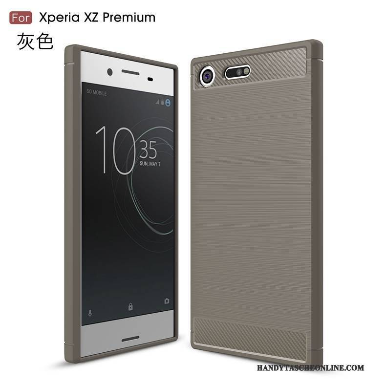 Hülle Sony Xperia Xz Premium Silikon Seide Lichtfarbe, Case Sony Xperia Xz Premium Taschen Muster Faser