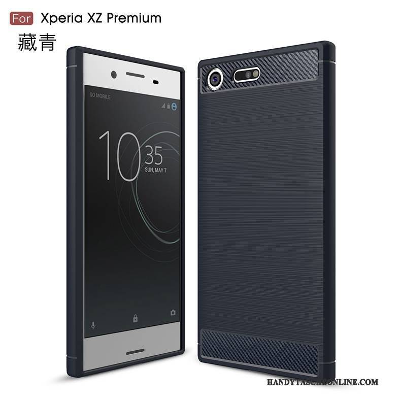 Hülle Sony Xperia Xz Premium Silikon Seide Lichtfarbe, Case Sony Xperia Xz Premium Taschen Muster Faser