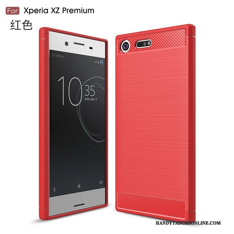 Hülle Sony Xperia Xz Premium Silikon Seide Lichtfarbe, Case Sony Xperia Xz Premium Taschen Muster Faser