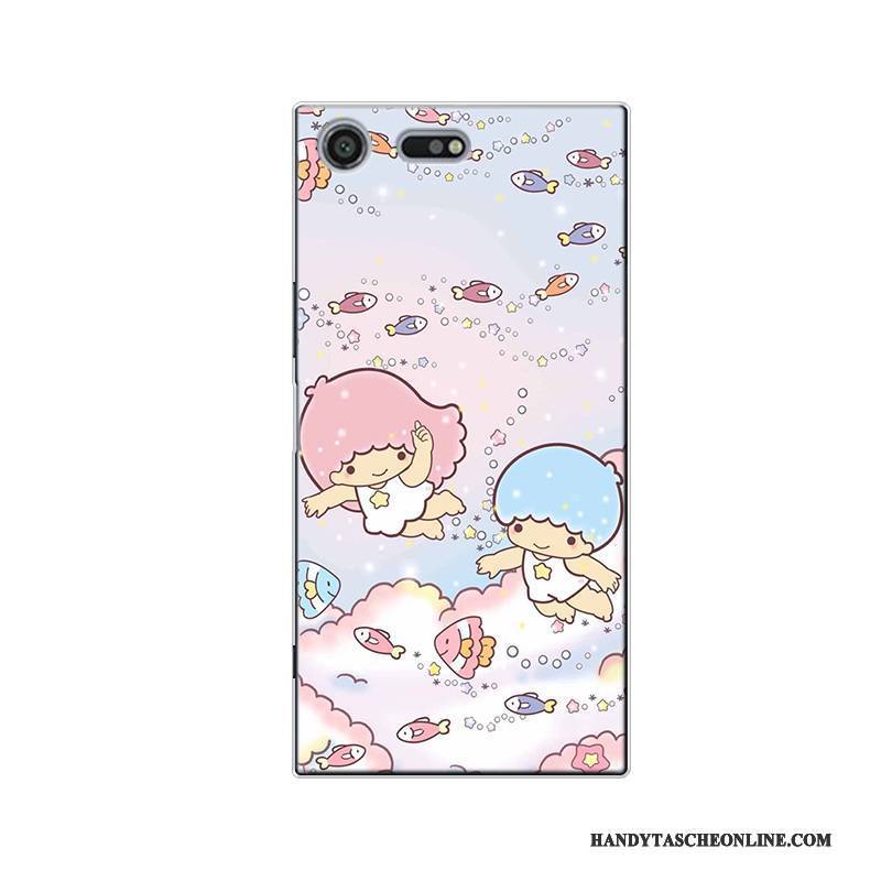 Hülle Sony Xperia Xz Premium Taschen Handyhüllen Blau, Case Sony Xperia Xz Premium Karikatur Nette