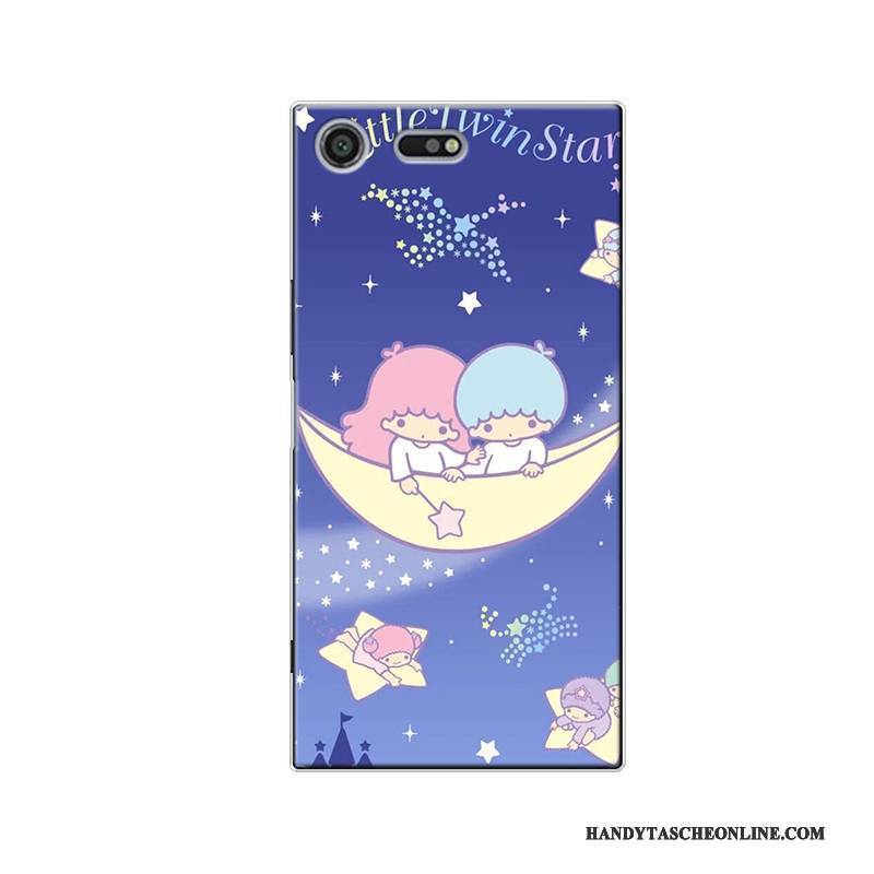 Hülle Sony Xperia Xz Premium Taschen Handyhüllen Blau, Case Sony Xperia Xz Premium Karikatur Nette