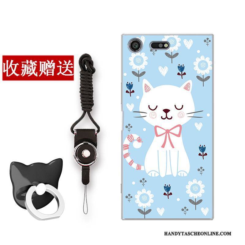 Hülle Sony Xperia Xz Premium Taschen Mini Hellblau, Case Sony Xperia Xz Premium Karikatur Handyhüllen Anti-sturz