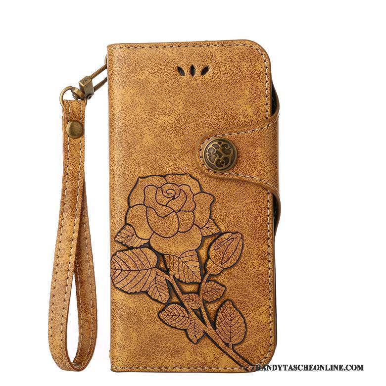 Hülle Sony Xperia Xz Retro Anti-sturz Blumen, Case Sony Xperia Xz Folio Rose Grün