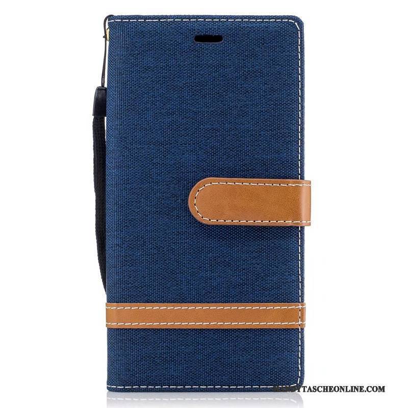 Hülle Sony Xperia Xz Schutz Denim Lila, Case Sony Xperia Xz Geldbörse