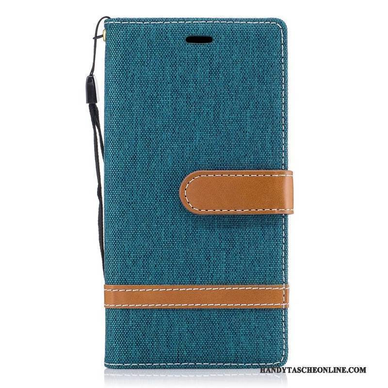 Hülle Sony Xperia Xz Schutz Denim Lila, Case Sony Xperia Xz Geldbörse