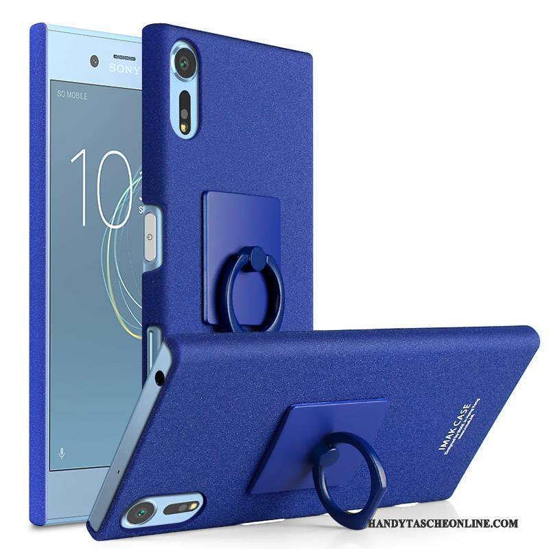 Hülle Sony Xperia Xz Schutz Handyhüllen Schwarz, Case Sony Xperia Xz Nubuck Ring