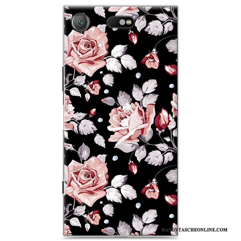 Hülle Sony Xperia Xz1 Compact Karikatur Handyhüllen Rosa, Case Sony Xperia Xz1 Compact Schwer Anti-sturz