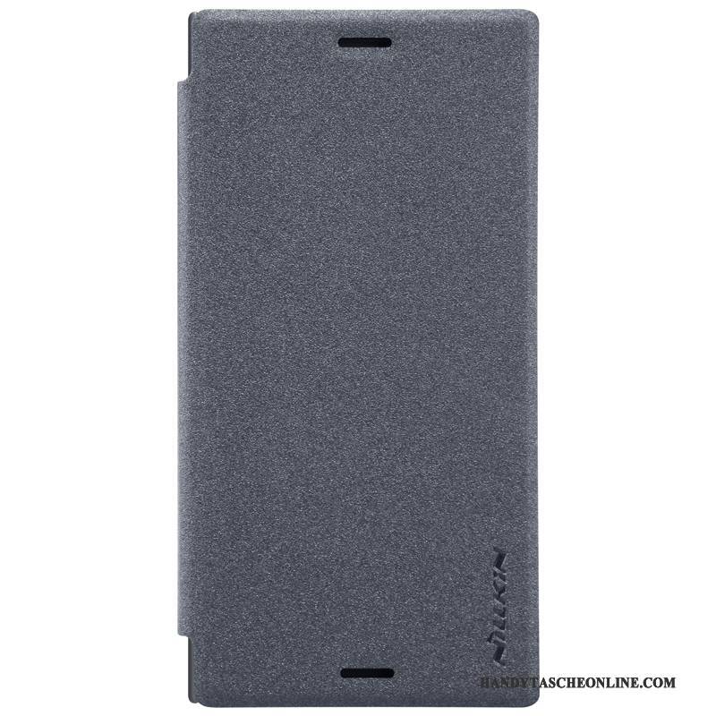 Hülle Sony Xperia Xz1 Compact Lederhülle Handyhüllen Dunkel, Case Sony Xperia Xz1 Compact Folio Gold Grau