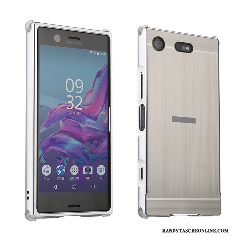 Hülle Sony Xperia Xz1 Compact Metall Handyhüllen Dunkel, Case Sony Xperia Xz1 Compact Schutz Grau Grenze